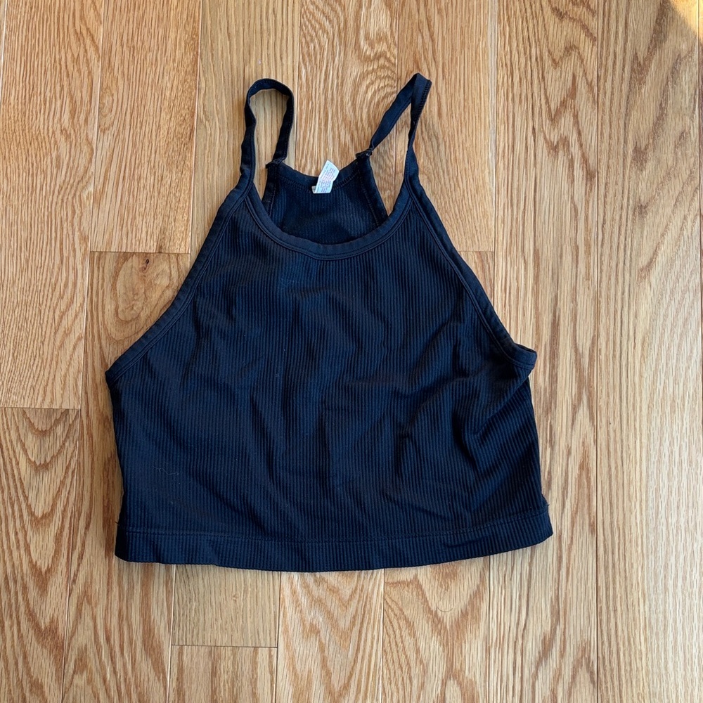 SO Charcoal Ribbed Tank Top